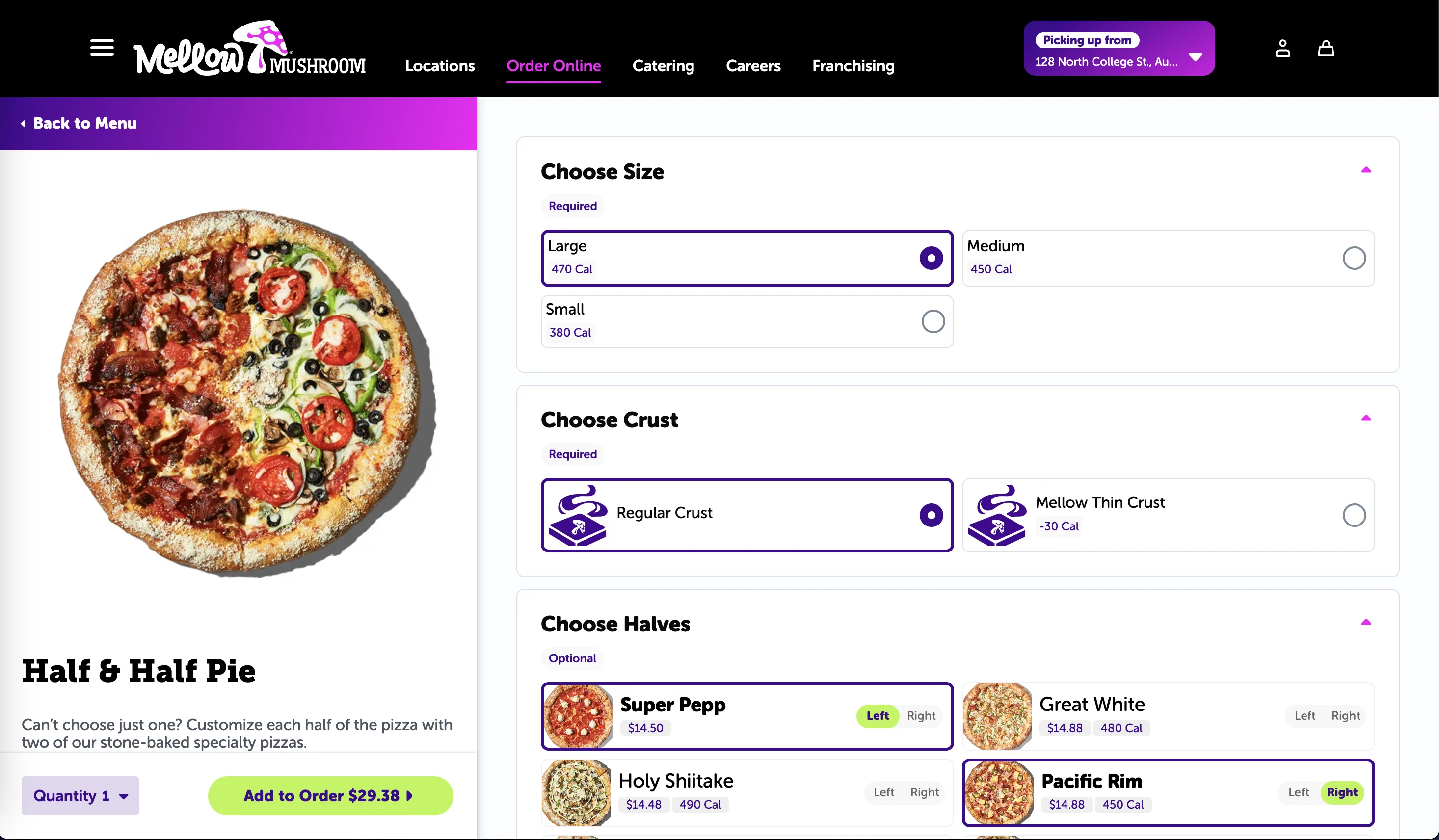 Customizacao de produto com modificadores
